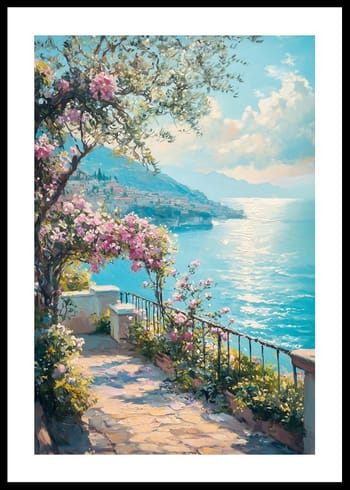 Póster Sunlit Promenade By The Riviera