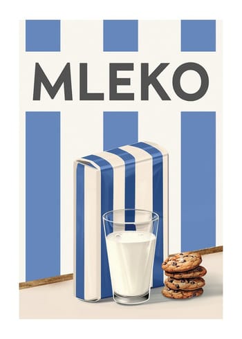 Plakat Mleko Niebieski