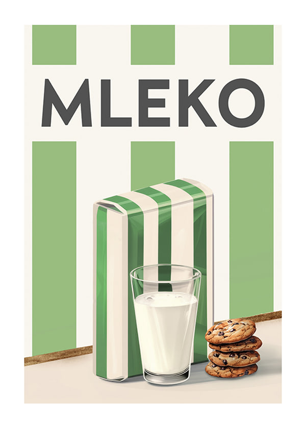 Plakat Mleko Zielony
