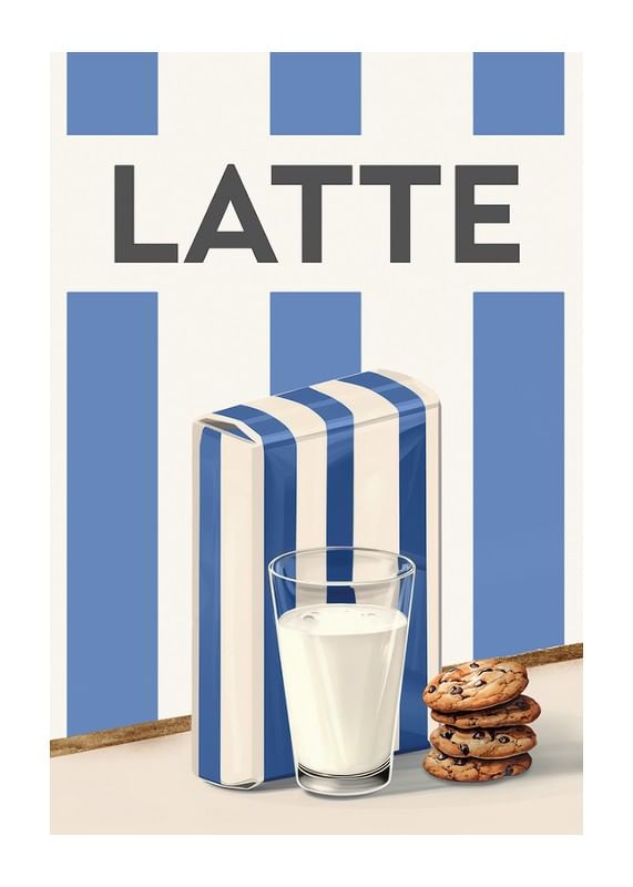Poster Latte Blu
