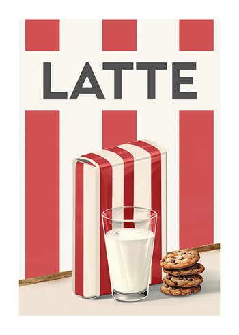 Poster Latte Rosso