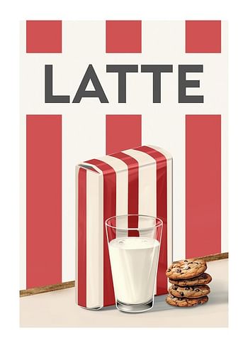 Poster Latte Rosso