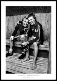 Rutger Backe och Sigge Johansson med pokalen efter seger i allsvenskan-0