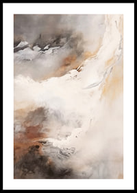 Abstract painting with soft layers in beige, brown and gray-0