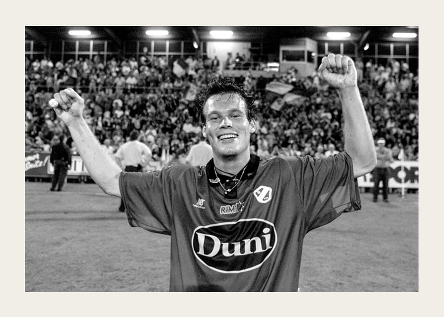 Fredrik Ljungberg firar segern 1997 mot AIK-12