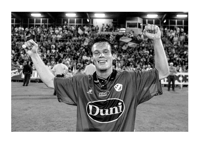 Fredrik Ljungberg firar segern 1997 mot AIK-12