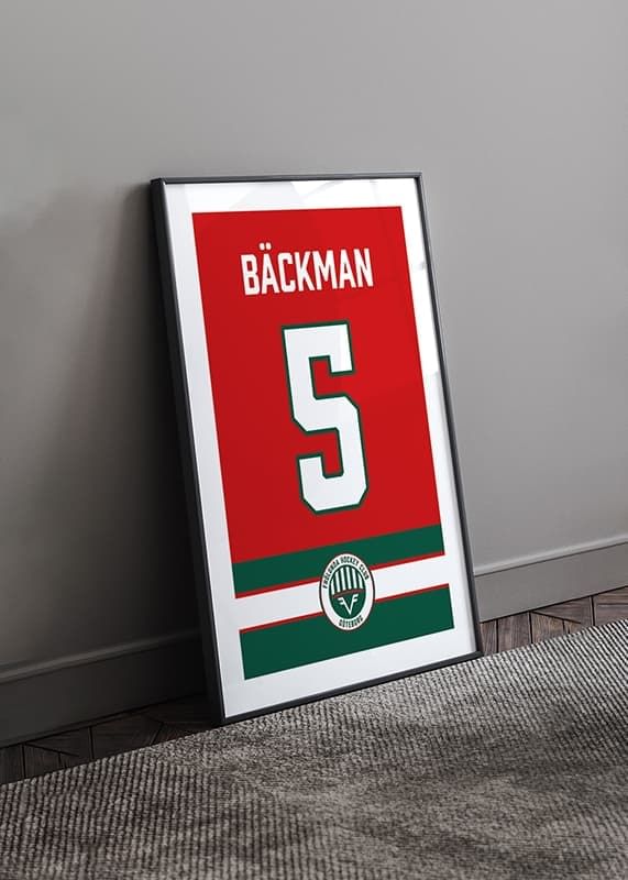 Poster Frölunda HC Legendar #5 Bäckman crossfade