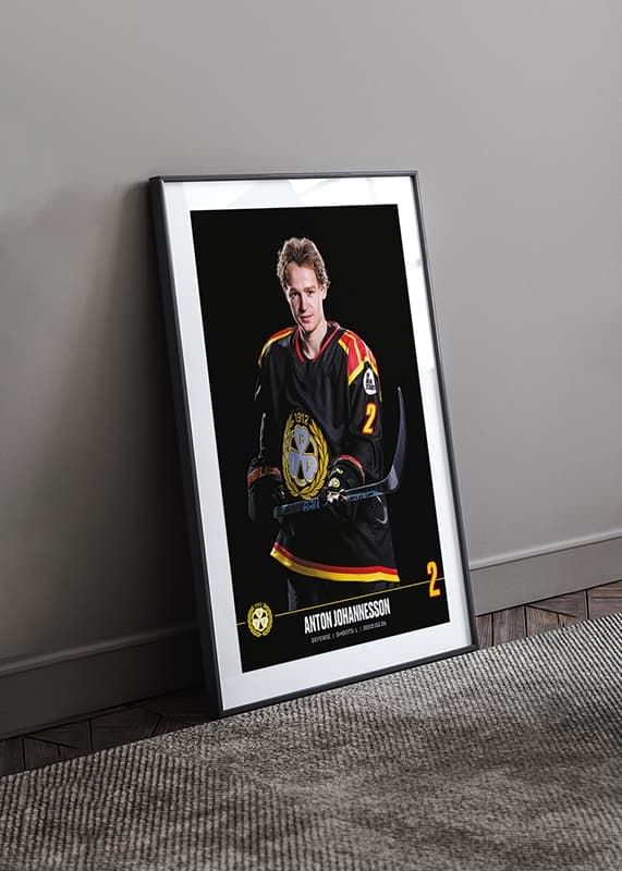 Poster Anton Johannesson #2 Brynäs IF 2023/2024 crossfade