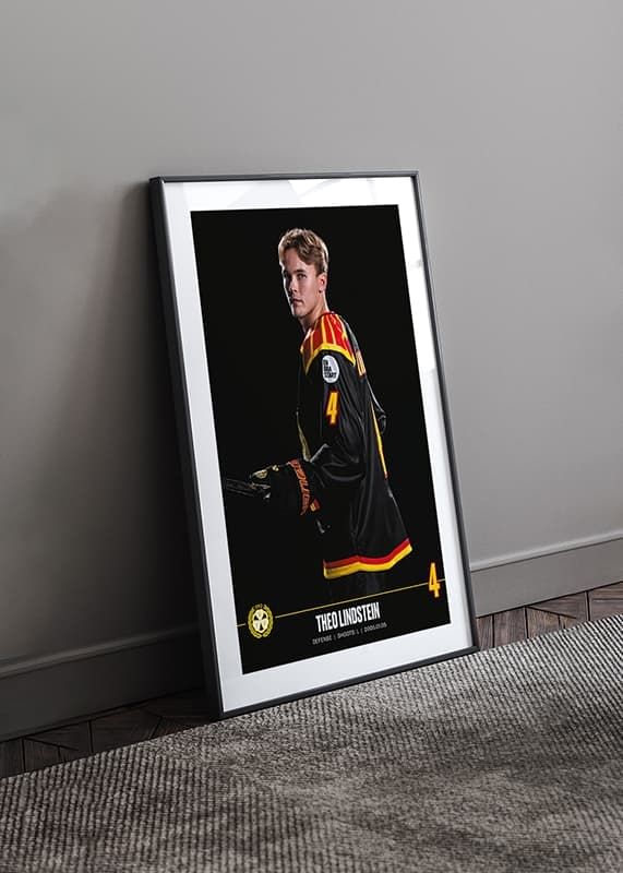 Poster Theo Lindstein #4 Brynäs IF 2023/2024 crossfade