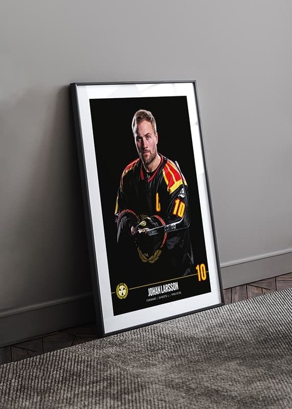 Poster Johan Larsson #10 Brynäs IF 2023/2024 crossfade