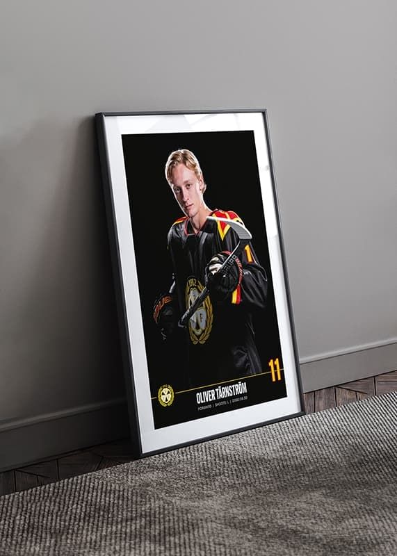 Poster Oliver Tärnström #11 Brynäs IF 2023/2024 crossfade