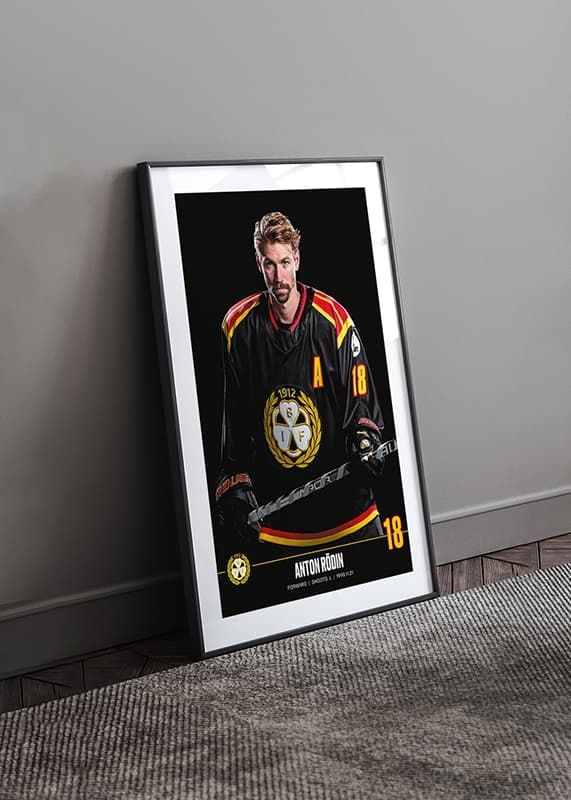 Poster Anton Rödin #18 Brynäs IF 2023/2024 crossfade