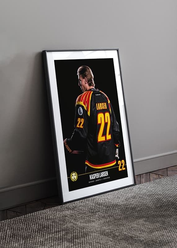 Poster Kasper Larsen #22 Brynäs IF 2023/2024 crossfade
