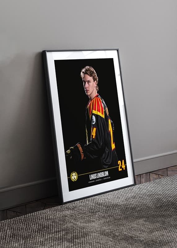 Poster Linus Lindblom #24 Brynäs IF 2023/2024 crossfade