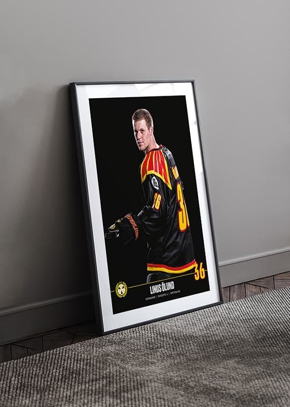 Poster Linus Ölund #36 Brynäs IF 2023/2024 crossfade