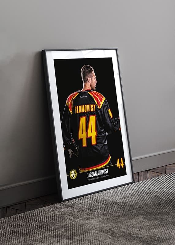 Poster Jacob Blomqvist #44 Brynäs IF 2023/2024 crossfade