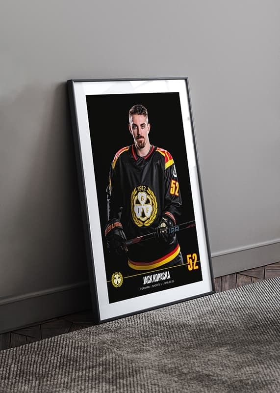 Poster Jack Kopacka #52 Brynäs IF 2023/2024 crossfade