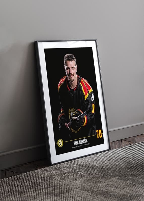 Poster Miks Indrašis #70 Brynäs IF 2023/2024 crossfade