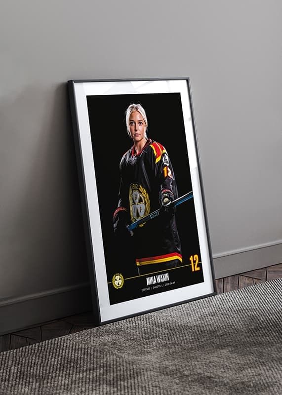 Poster Mina Waxin #12 Brynäs IF 2023/2024 crossfade