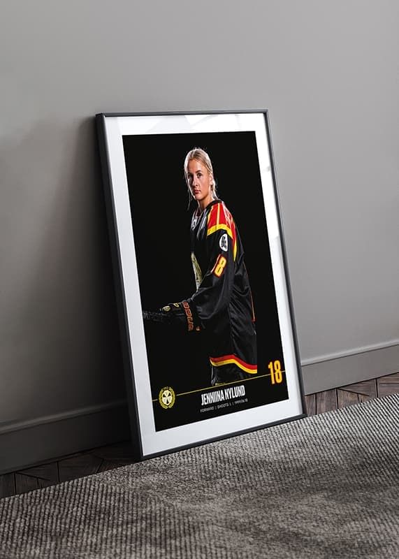Poster Jenniina Nylund #18 Brynäs IF 2023/2024 crossfade