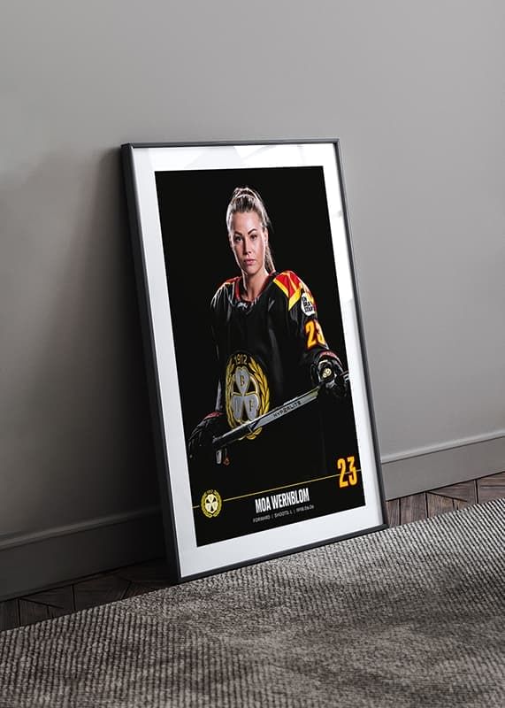 Poster Moa Wernblom #23 Brynäs IF 2023/2024 crossfade
