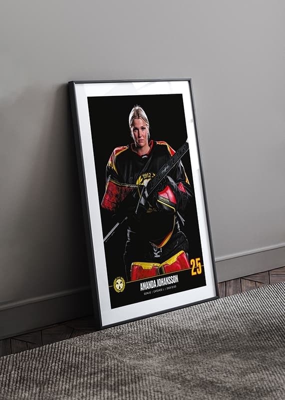 Poster Amanda Johansson #25 Brynäs IF 2023/2024 crossfade