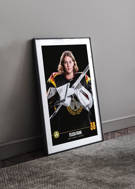 Poster Felicia Frank #30 Brynäs IF 2023/2024 crossfade