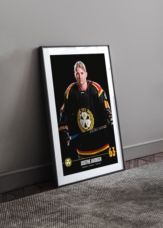 Poster Josefine Jakobsen #63 Brynäs IF 2023/2024 crossfade