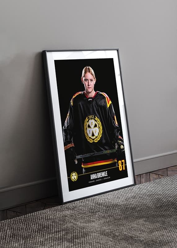 Poster Anna Brenkle #87 Brynäs IF 2023/2024 crossfade