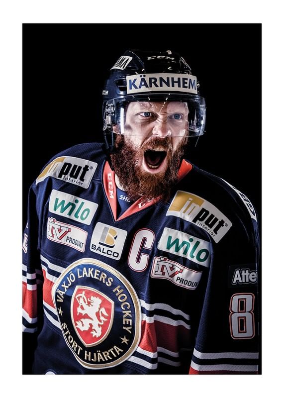 Poster Liam Reddox No4 Växjö Lakers