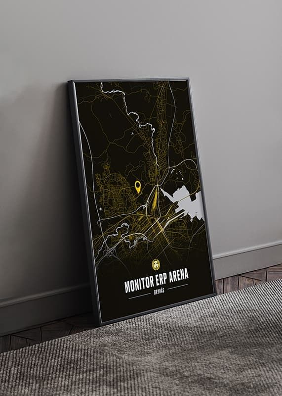 Poster Brynäs IF Monitor ERP Arena Karta S/G crossfade
