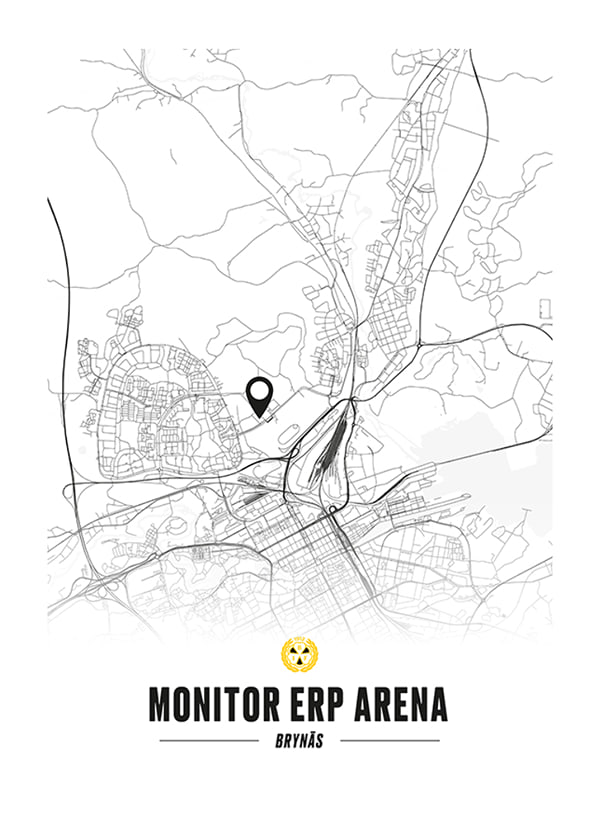 Poster Brynäs IF Monitor ERP Arena Karta