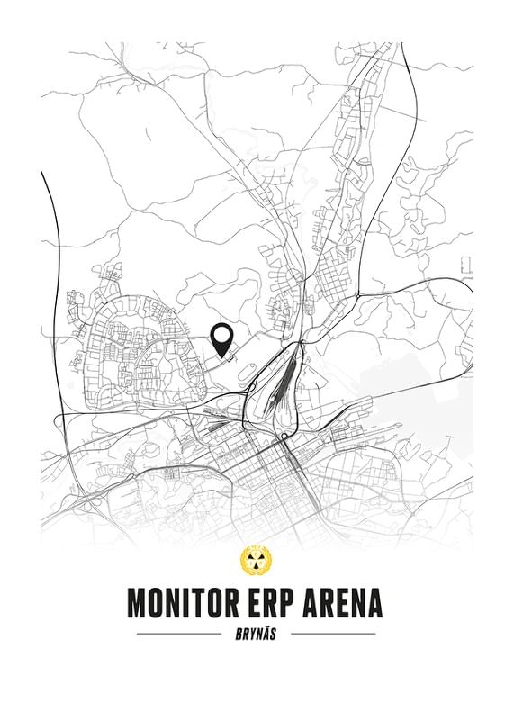 Poster Brynäs IF Monitor ERP Arena Karta