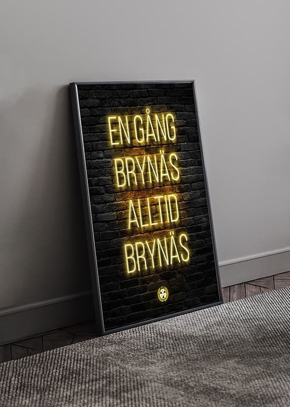 Poster Brick Wall Slogan Brynäs IF crossfade
