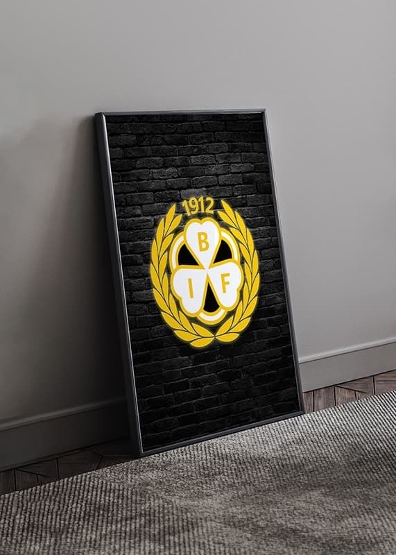 Poster Brick Wall Logo Brynäs IF crossfade
