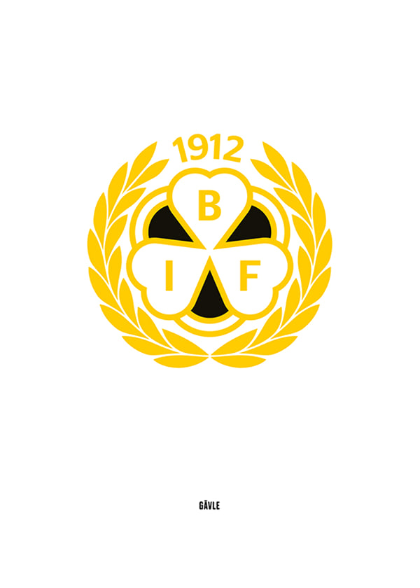 Poster Logo Brynäs IF Vit