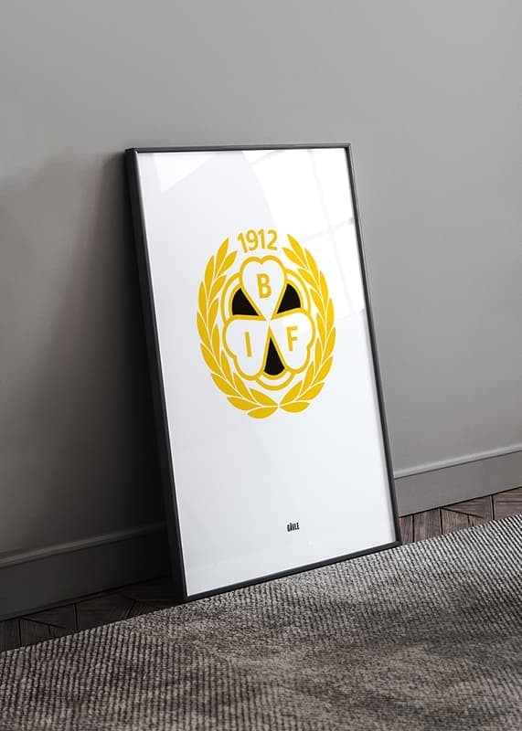 Poster Logo Brynäs IF Vit crossfade