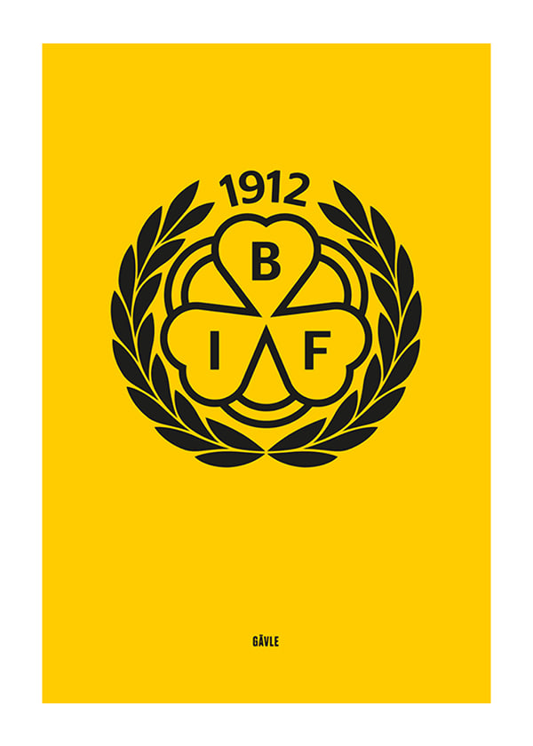 Poster Logo Brynäs IF Gul