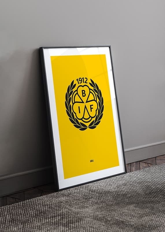 Poster Logo Brynäs IF Gul crossfade