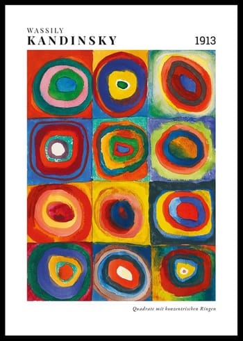 Poster Quadrate Mit Konzentrischen Ringen By Wassily Kandinsky