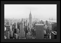 Black and white panoramic view of the Empire State Building in New York-4