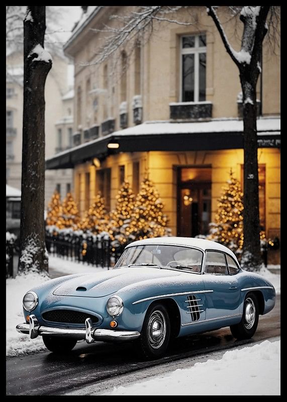 Vintage Car In Winter-12