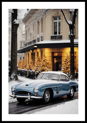 Plakat Vintage Car In Winter