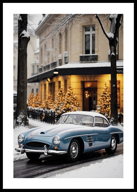 Vintage Car In Winter-12