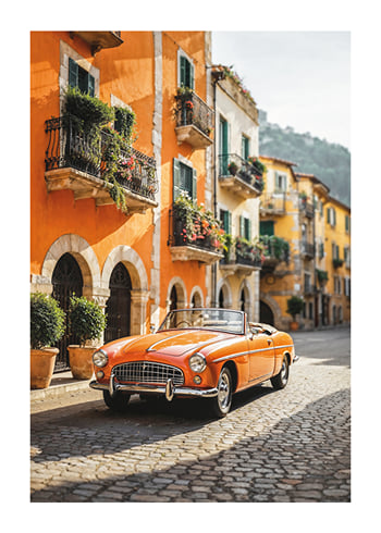 Poster Vintage Car Italy