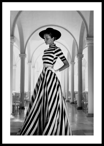 Poster Black And White Striped