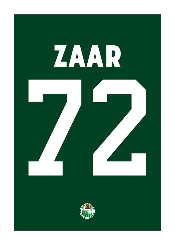 Poster Daniel Zaar #72 Rögle BK 2023/2024