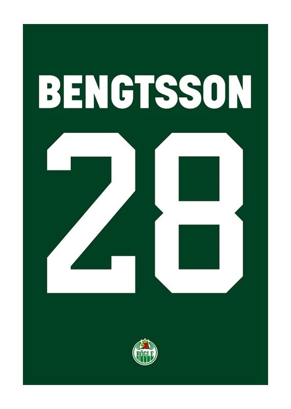 Poster Anton Bengtsson #28 Rögle BK 2023/2024