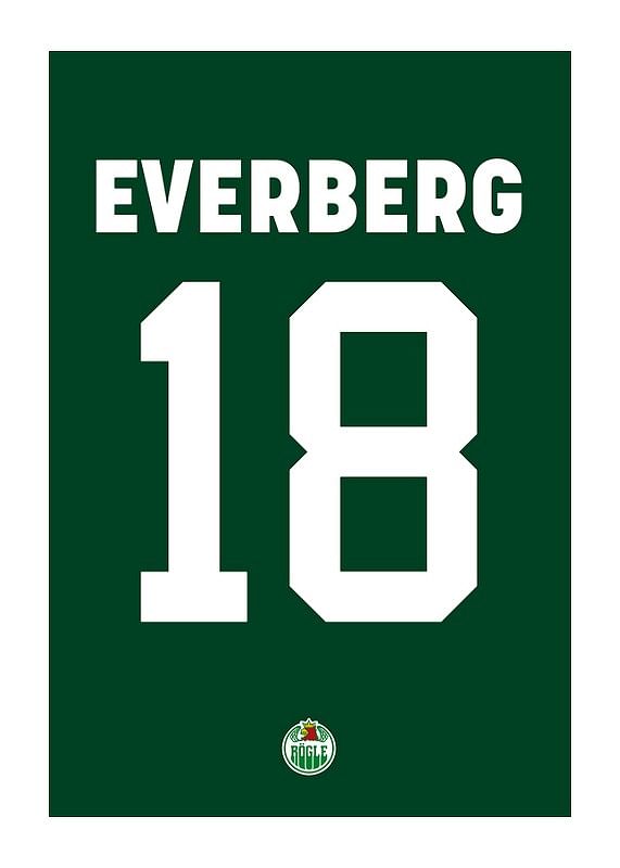 Poster Dennis Everberg #18 Rögle BK 2023/2024