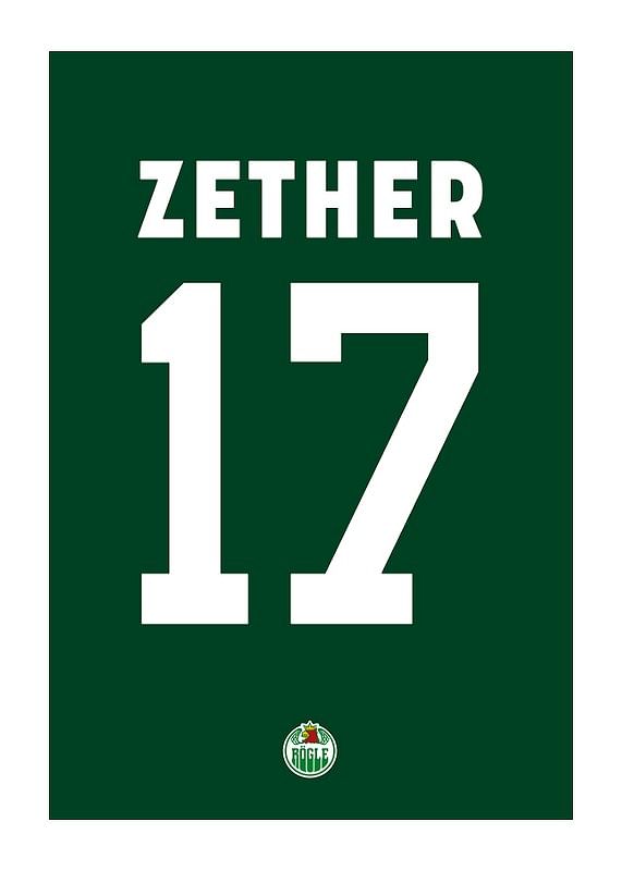 Poster Simon Zether #17 Rögle BK 2023/2024